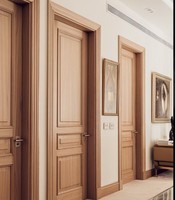 Porte intérieure en bois massif sans peinture Prima, style classique chinois, porte intérieure de cour, porte intérieure de chambre à coucher