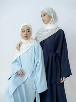 W-103 pakaian Islami elegan sederhana blus Nida wanita dua potong Set kasual grosir modis ODM pasokan