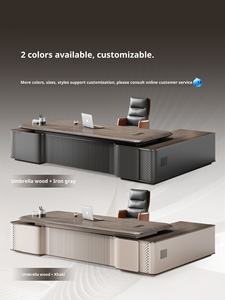 高档实木办公桌豪华简约现代办公家具商务办公桌中国制造商 - Product Image 3