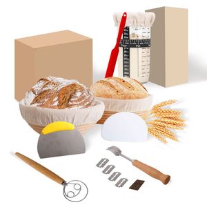 <b>Bread</b> Proofing Kit Dough Scraper <b>Bread</b> Board and Blade Yeast <b>Basket</b> with Food Thermometer - Product Image 1