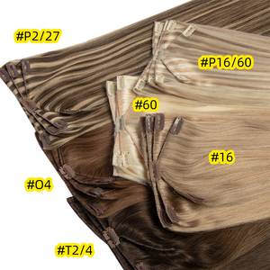 Extensiones de Cabello con Clip, Diseño 2026, Tejido Octopus, Cutícula Alineada, Cabello Virgen 100% <span class=keywords><strong>Humano</strong></span>, Doble Trama, 8 Piezas, Clip Invisible - Product Image 3