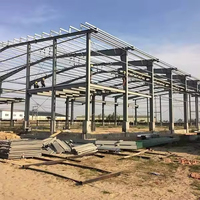 Bâtiment préfabriqué en structure métallique à ossature spatiale, entrepôt/atelier à installation rapide, acier léger haute résistance