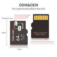 MIOMGN Hochgeschwindigkeits-Plastik-Speicherkarte 32GB-1TB U3 V30 A1 Wasserdicht ODM OEM Anpassbares Logo