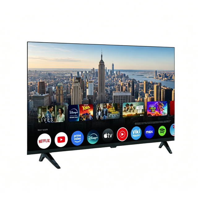 Big Screen 55 65 75 85 100 Inch 4K UHD Smart LED TV Android Smart Television Sets for Home & Hotel Use