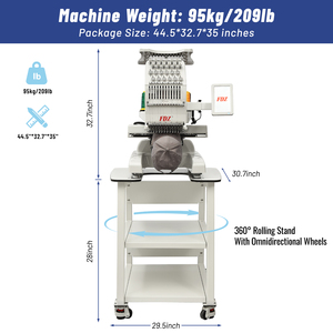 Máy thêu vi tính tốc độ cao một đầu thương mại mới 1000 vòng/phút 9 kim mang động cơ cho các cửa hàng in - Product Image 4