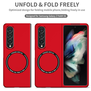 Funda de teléfono móvil plegable con anillo magnético de carga inalámbrica, carcasa plegable para Samsung <span class=keywords><strong>Galaxy</strong></span> Z, 4 TPU, Color caramelo, nueva moda - Product Image 3