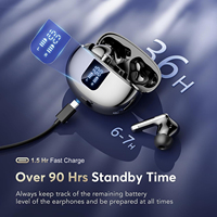 YYK-Q10 13mm grands écouteurs intra-auriculaires dynamiques conception à poignée courte écouteurs Tws sans fil antibruit avec 4 microphones HD