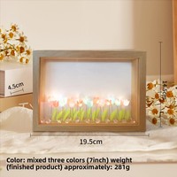 Kit DIY Veilleuse Tulipe à Fixation Murale Sinyore Yhy, Matériau Jaspe de Forme Libre pour Décoration Artisanale Créant une Ambiance Romantique