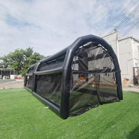 Tente de simulation de golf gonflable en PVC durable, filet d'entraînement portable pour usage intérieur/extérieur dans la cour