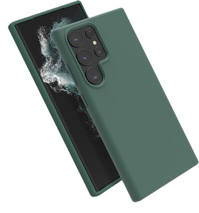 Coque en silicone liquide de couleur unie au toucher doux pour <span class=keywords><strong>Samsung</strong></span> <span class=keywords><strong>S23</strong></span> Ultra, coque arrière de téléphone antichoc - Product Image 1