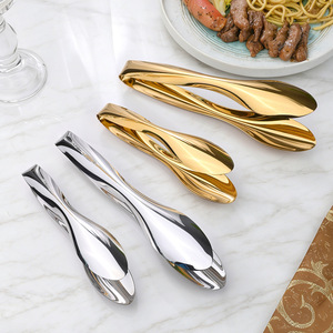 Pince à pâtisserie en métal DFT15, ustensile de service polyvalent, outils de buffet, pince à pain, gâteau, salade, barbecue, cuisine, pince alimentaire - Product Image 3
