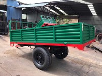 Remorque agricole compacte 7CX-3 pour tracteur, benne hydraulique 3T pour petite ferme et jardin, avec essieu et composants essentiels de transmission, à vendre
