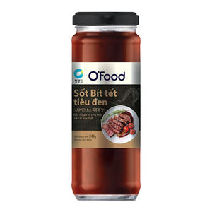 Sauce au poivre noir O'Food 240g, pot en verre premium, glaçage poivré authentique pour bœuf grillé, côtelette de porc, export en gros B2B - Product Image 2
