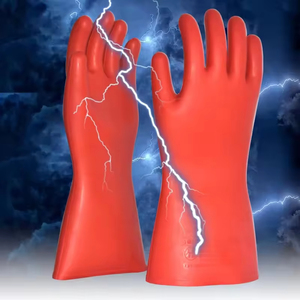 Guantes de seguridad para electricistas de clase 00 de alto voltaje Guantes protectores aislantes de caucho natural - Product Image 5
