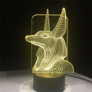 Luz Nocturna LED USB 3D con Base de Acrílico ABS Mini, Diseño de Ilusión Novedoso para Decoración del Hogar, Venta al por Mayor - Product Image 4