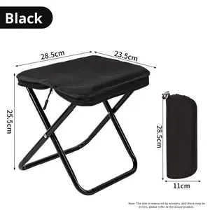 Ultra-Light <b>Portable</b> Train Queuing Chair Outdoor Foldable Oxford Metal <b>Stool</b> for Camping Picnic Pencil Case Handbag Design - Product Image 5