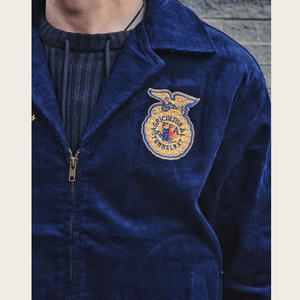 <strong>FFA</strong> American Vintage Workwear Long Sleeve Bomber <strong>Jacket</strong> for Men Youth High-end Trendy Embroidered Corduroy Streetwear Spring XL - Product Image 3