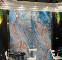 Feuille de marbre PVC Panneau mural imperméable Panneaux muraux décoratifs 1220*2440 panneau mural en marbre pvc