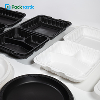 Contenants alimentaires jetables personnalisés en PP, compatibles micro-ondes, pour la préparation des repas et l'emballage de plats à emporter, avec couvercle, conteneur MFPP