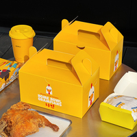 Boîte de Poulet frit à emporter de qualité alimentaire en carton blanc écologique biodégradable recyclable design personnalisé avec logo personnalisé