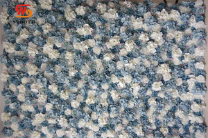 Mur <span class=keywords><strong>de</strong></span> fleurs <span class=keywords><strong>bleu</strong></span> poussière pour décoration <span class=keywords><strong>de</strong></span> mariage, mur <span class=keywords><strong>de</strong></span> fleurs en soie <span class=keywords><strong>bleu</strong></span> hydrangea - Product Image 4