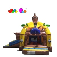 Maison gonflable de rebond de pirate, château sautant gonflable avec la glissière pour des enfants
