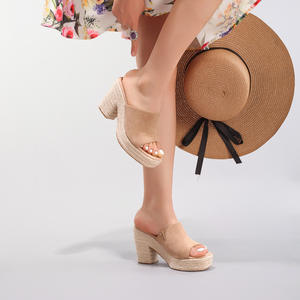 Chaussures compensées pour femmes à semelle épaisse, ornées de perles et d'un nœud décoratif, à plateforme - Product Image 3