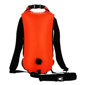 highly visible printing custom sea safety for open water swimmers triathletes tow outdoor raft float safe swimming buoy dry bag