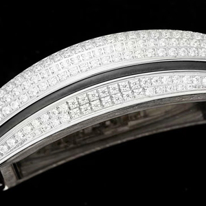Montre unisexe de luxe rétro 206, forme tonneau, tourbillon creux, cadran saphir et diamants, acier inoxydable de haute qualité, haut de gamme - Product Image 4
