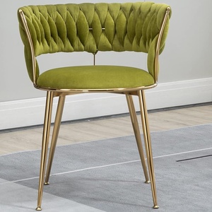 Chaise de cuisine moderne design violette <span class=keywords><strong>Fauteuil</strong></span> de courtoisie en velours pour salle à manger - Product Image 6