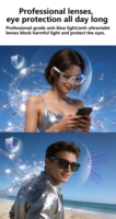 Lunettes Intelligentes F70 AI : Traduction en Temps Réel, Assistant IA, Stabilisation, Appels, Lecteur de Musique, Contrôle Tactile, Double Fonctionnalité