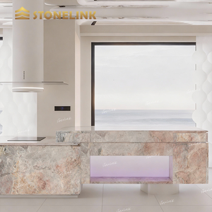 Bañera Independiente de Mármol Rosa para las Cuatro Estaciones, Bañera de Mármol Pulido de Alta Calidad Directo de Fábrica, Bañera de Mármol Sakura - Product Image 4