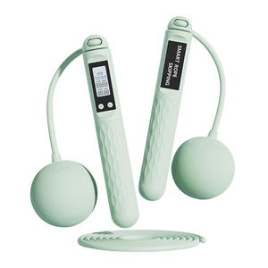 Cuerda de Saltar Inteligente Inalámbrica con Contador, 2 Pesas Desmontables de 100g, para Fitness en Interiores, Pérdida de Peso, Unisex, Material PVC - Product Image 2