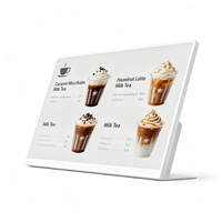 Écran tactile capacitif LCD numérique en forme de L de 23,8/27 pouces, menu électronique Android pour affichage des commandes dans les salons de thé, les cafés