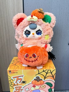 Original Baby Three Happy Halloween 400% Plush Dolls Series Trendy Toy Anime Figures Collectible Cute Baby Birthday Gift - Product Image 3