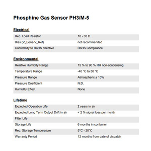 Capteur de gaz Membrapor Ph3 Ph3m-5 électrochimique à 3 électrodes pour détecteurs portables - Product Image 2