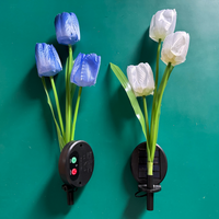 2024 nouveau Design étanche extérieur jardin pelouse chemin solaire LED fée tulipe fleurs noël chaîne piquet lumières