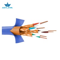 Kabel Ethernet SFTP Cat7 Berkualitas Tinggi 23AWG Pelindung Anyaman Aluminium Foil 305m (1000ft) Harga Pabrik