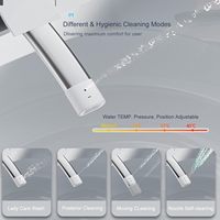 Ensemble WC intelligent avec bidet intégré, chauffage, commande vocale et télécommande, pour salle de bain moderne, OEM, avec couvercle de toilette et siphon en S