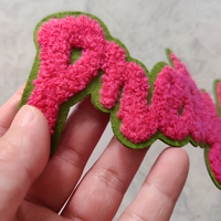 Patchs en chenille colorés pour vêtements Motifs de cœur et de fleurs brodés à repasser personnalisés pour décorations de chapeau