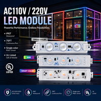 Module d'éclairage LED pour enseignes de vente au détail 1,5W Monochrome AC110V IP65 Étanche Homologué UL 67FT Max Run pour caisson lumineux