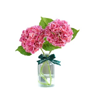 Bouquet de fleurs d'hortensia bleues en soie artificielle Haiyi pour décorations de mariage et de maison - Product Image 5