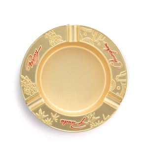 Cenicero de Metal de Aleación de Zinc y Cuero PU Rojo, Diseño Chino Típico, Logotipo Personalizado, Hecho en China - Product Image 4