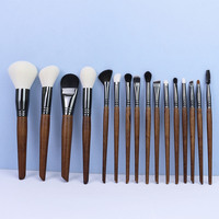 Ensemble de pinceaux de maquillage professionnels avec sac de voyage, pinceaux pour le visage et les yeux, pinceaux pour poudre, fond de teint, blush, logo personnalisé, kit de beauté