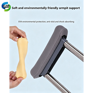 Bastón de Apoyo Ajustable para Axilas, Plegable, de Acero Inoxidable, para Movilidad Médica, para Personas Mayores y con Discapacidad - Product Image 4