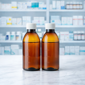 Bouteilles de sirop buccal en plastique personnalisables, économiques, de grande capacité (250 ml), étanches et portables, pour les <span class=keywords><strong>voyages</strong></span> et le transport médical - Product Image 1