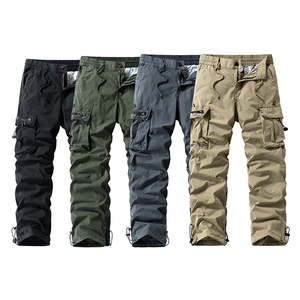 <span class=keywords><strong>Pantaloni</strong></span> Cargo Casual da uomo personalizzati <span class=keywords><strong>con</strong></span> polsini <span class=keywords><strong>con</strong></span> coulisse in vita regolabile per escursioni all'aperto in campeggio - Product Image 1