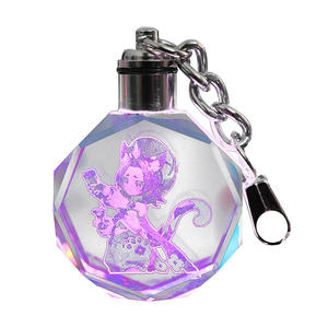 Vendita calda portachiavi con luce personalizzata regalo omaggio a buon mercato i portachiavi in cristallo a Led con <span class=keywords><strong>Logo</strong></span> <span class=keywords><strong>Anime</strong></span> dei cartoni animati - Product Image 6