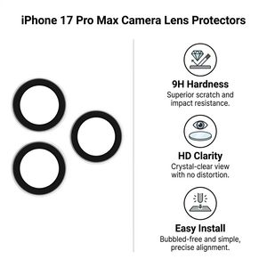 Protector de Lente de Cámara de Zafiro Superexplosión a Prueba de Golpes, Antirreflejos AR, Dureza 9H, 0.28mm para Phone 18 Pro Max - Product Image 6