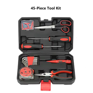 Ensemble d'outils combinés de 45 pièces comprenant des ciseaux et des pinces pour la réparation au bureau - Product Image 2